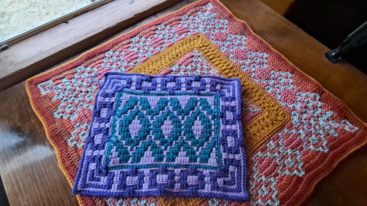 How to use Mosaic Crochet patterns as Borders - Getting set up & working the repeats