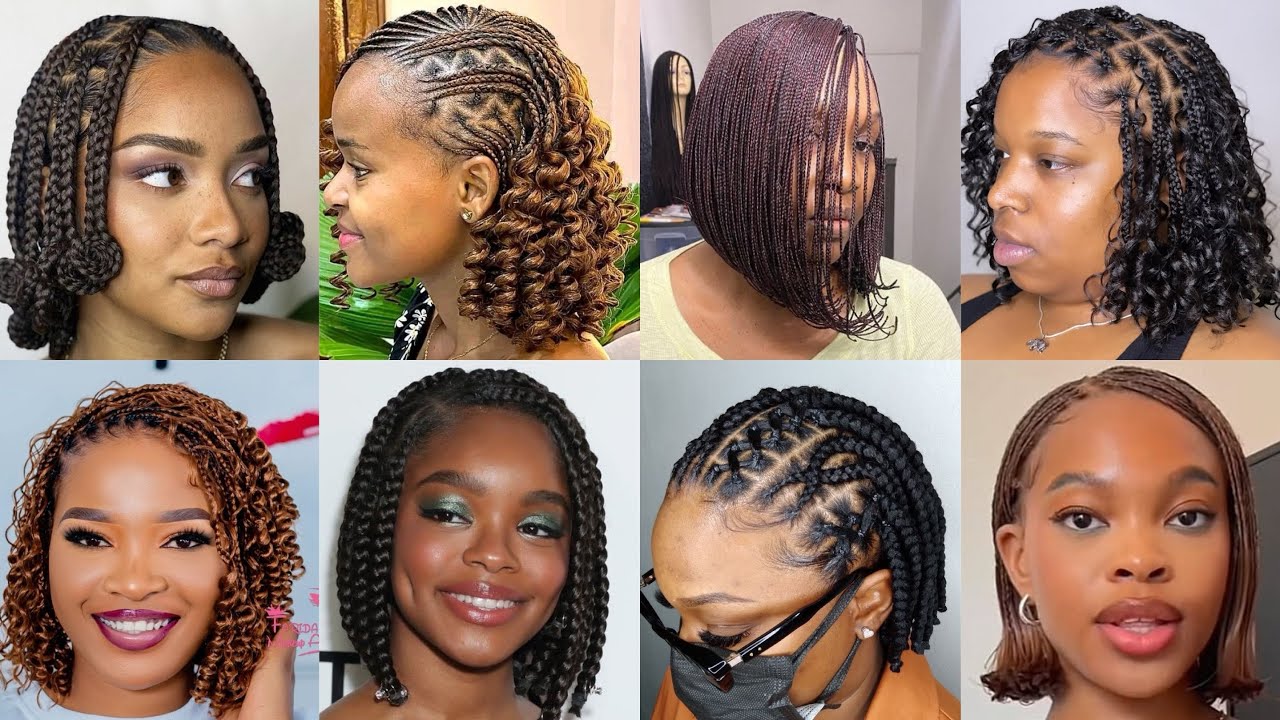 Cute Short Bob Length Braids Hairstyles||Trending Braided Bob, Knotless Bob braids, Short Bob Braids