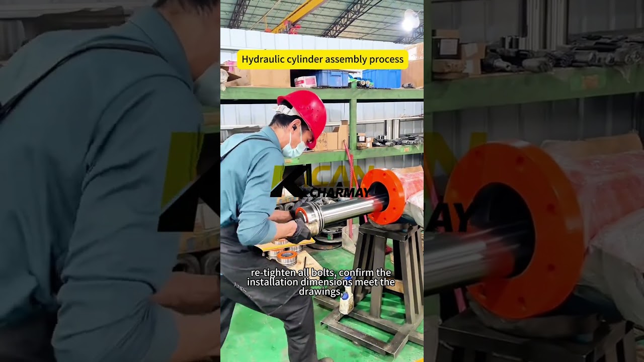 Hydraulic cylinder assembly process#hydraulic #automobile #valve #machine #work #motor#diy