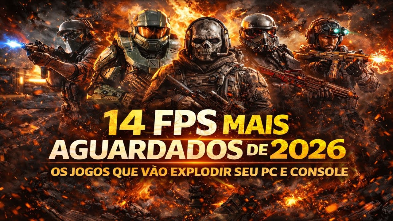 OS 14 FPS MAIS AGUARDADOS DE 2026   OS JOGOS QUE VÃO EXPLODIR SEU PC E CONSOLE
