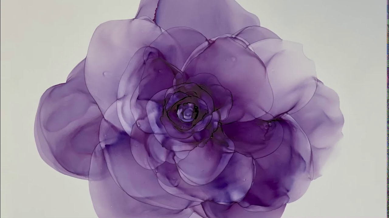 [68] Alcohol Ink Rose Tutorial