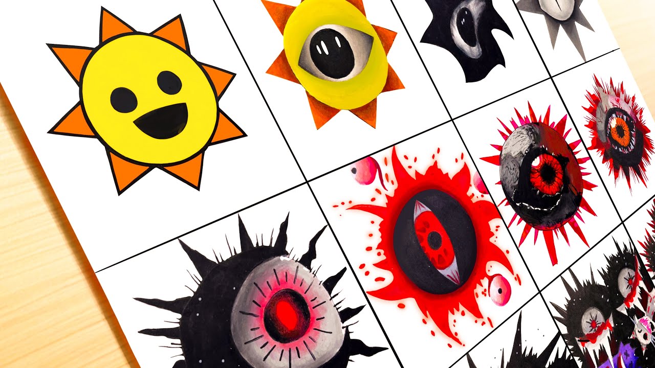 Рисование Incredibox Sprunki - Фаза 1 - Фаза 12 - Mr Sun