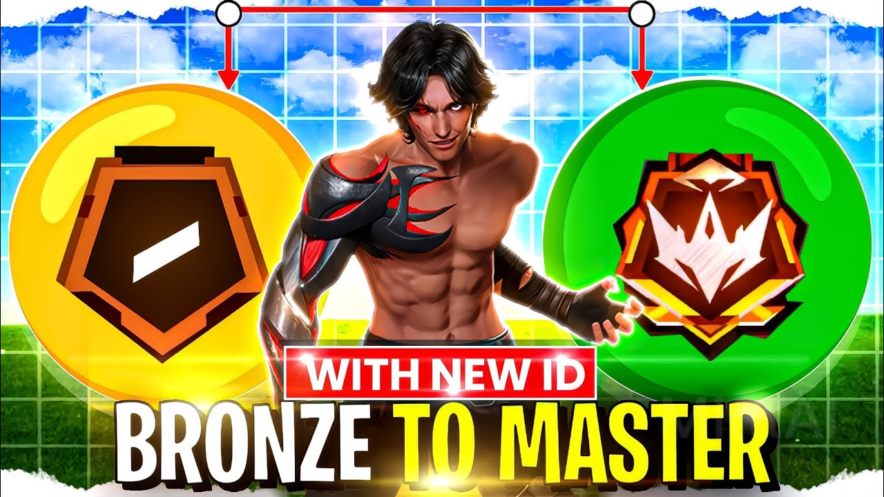 Bronze To Master in Noob I'd 🥵Cs Rank Pushing with random Player #freefire