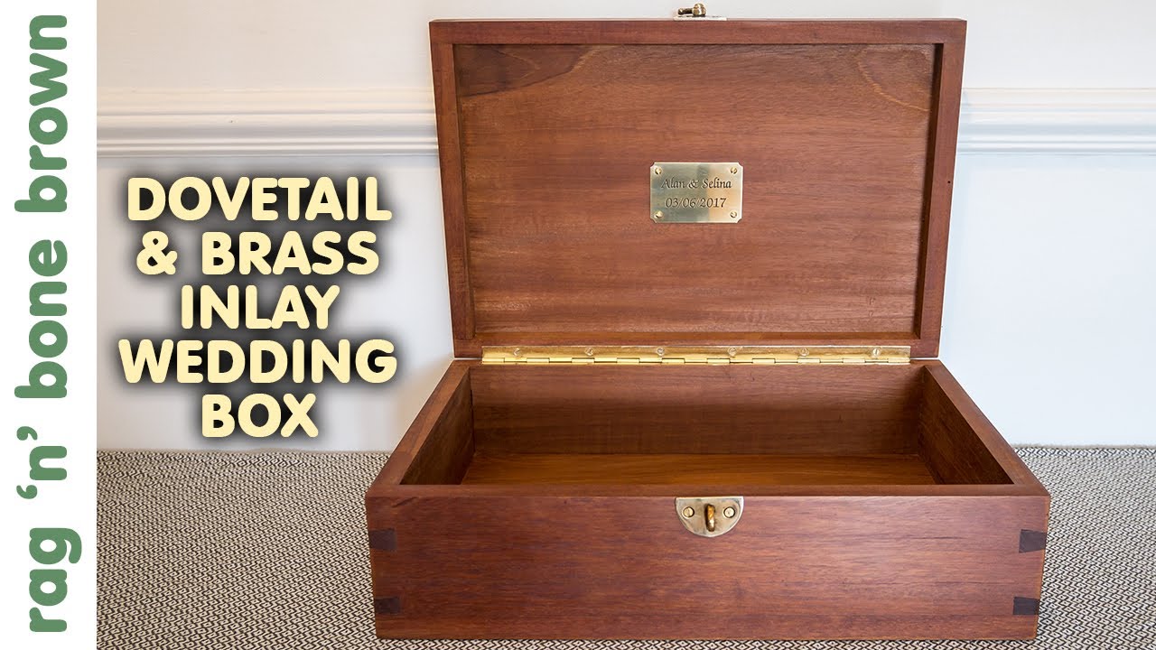 Handcut Dovetail & Brass Inlay Mahogany Wedding Box (Part 3 of 3)