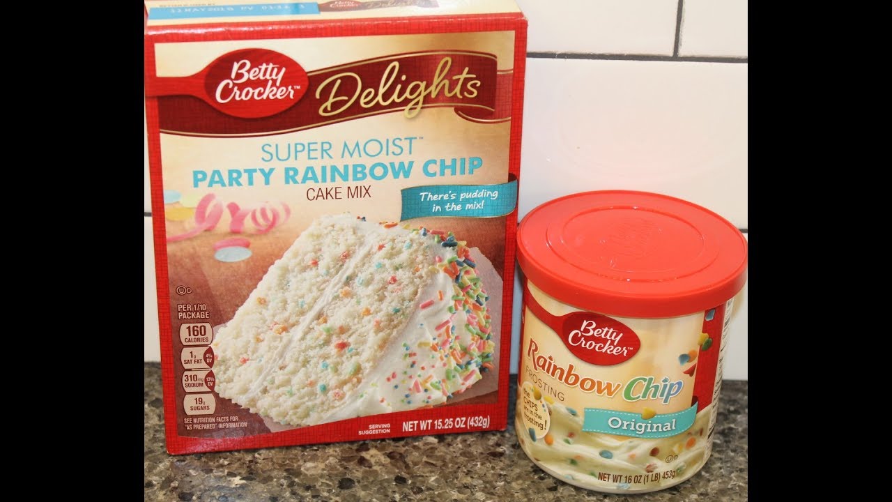 Betty Crocker Party Rainbow Chip Cake Mix & Frosting – Preparation & Review