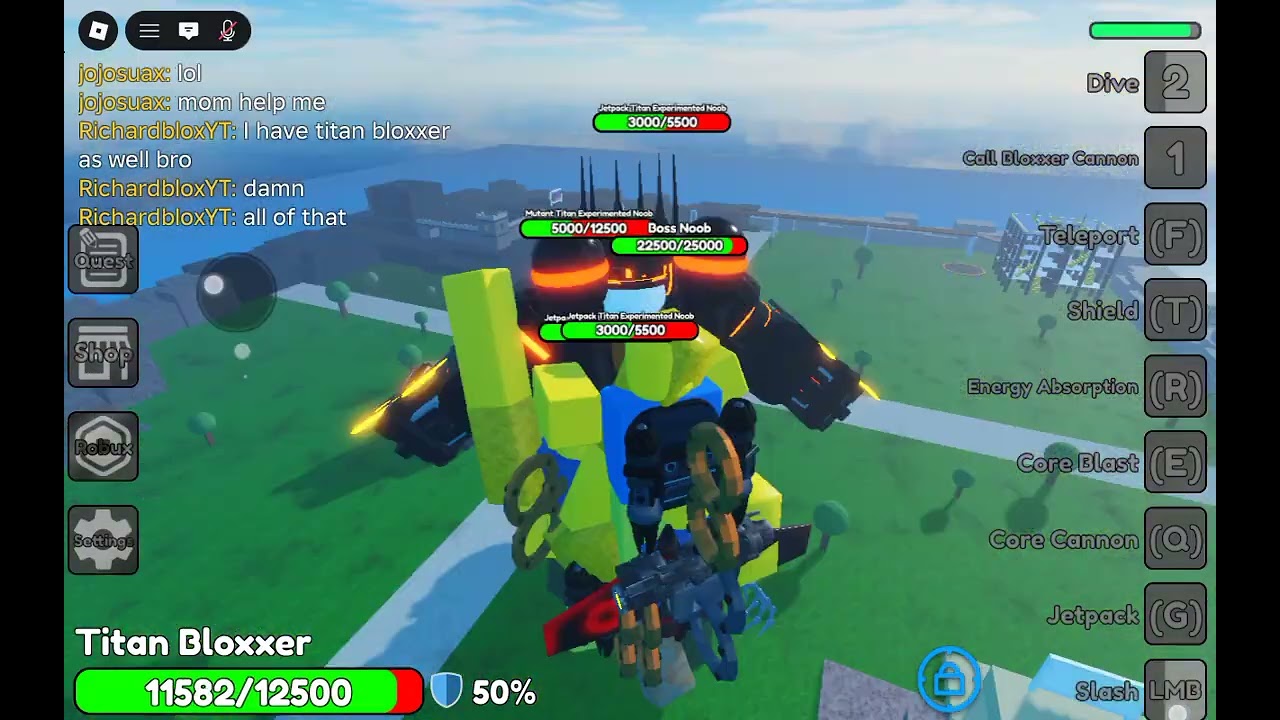 soloing boss rush with titan bloxxer 