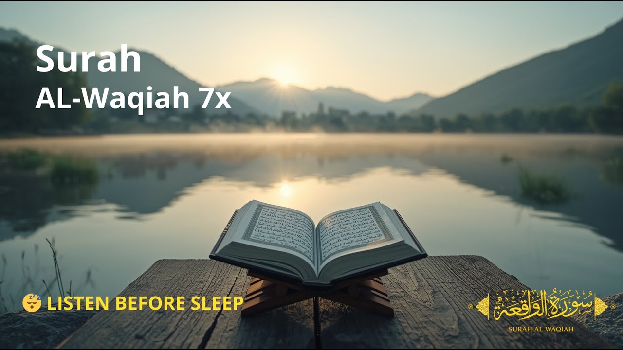 🌙 Surah Al-Waqiah Listen 7x Before Sleep | Beautiful Quran Recitation for Rizq, Peace & Sleep