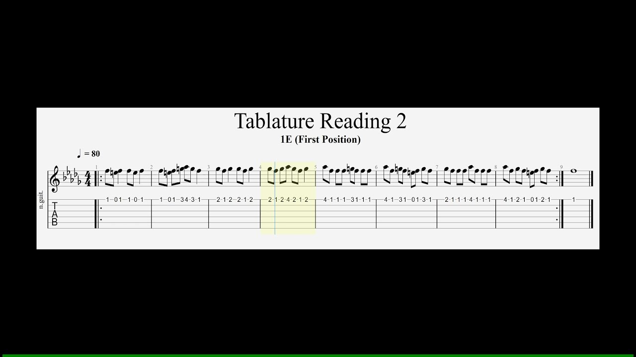 Guitar Tablature Exercise 2
