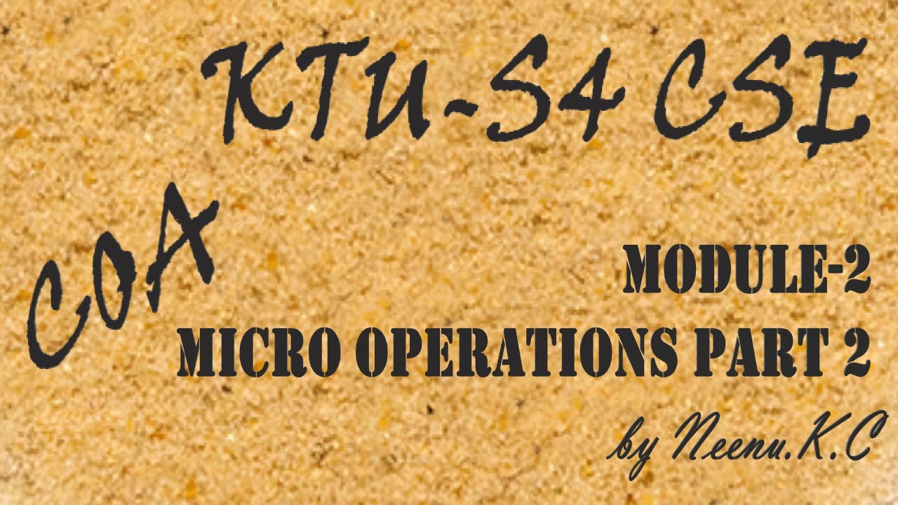 MICRO-OPERATIONS PART 2 || ARITHMETIC || LOGIC || SHIFT MICRO OPERATIONS ||