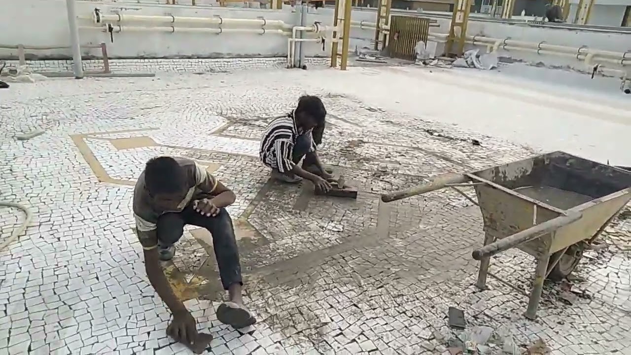 Terrace China Mosaic Tiles Work 