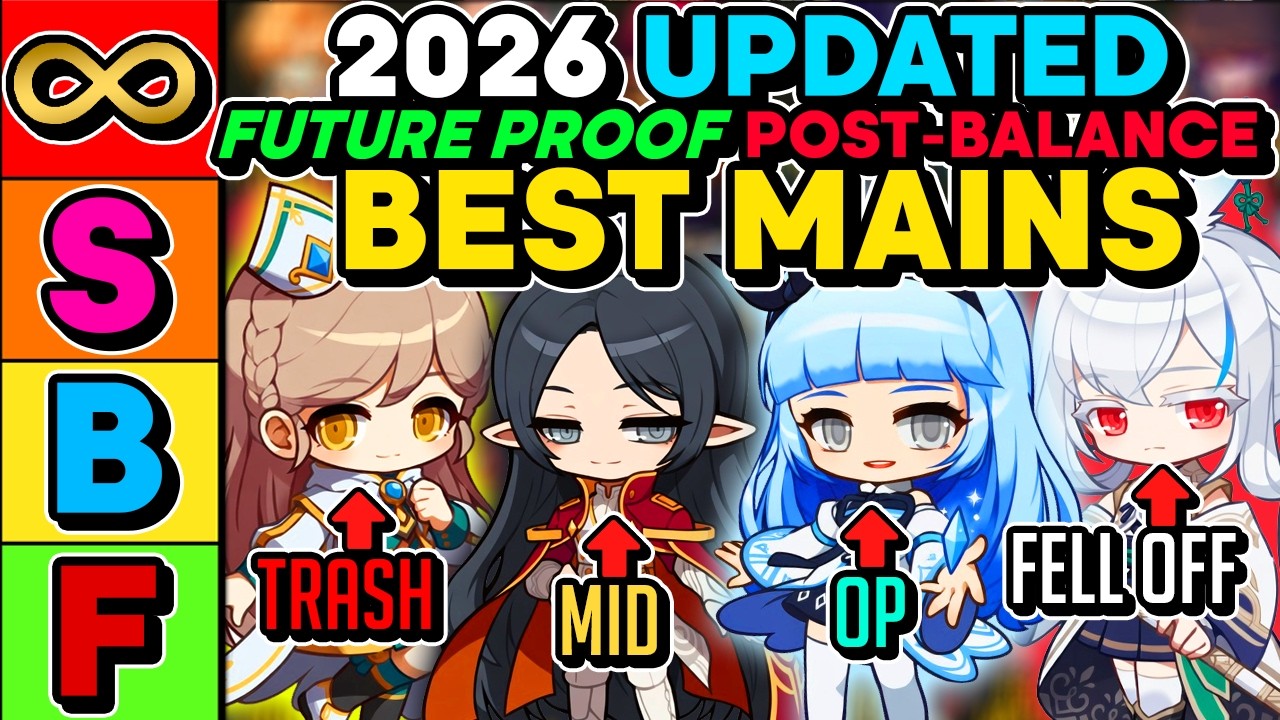 UPDATED MapleStory BEST MAINS Tier List 2026 with @Sonto @tatltales and Phil