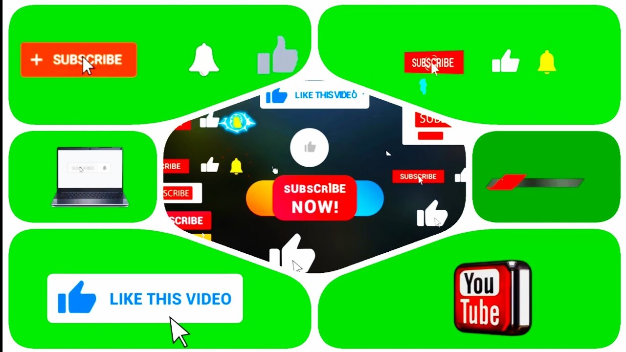 4K - FREE TO USE NO COPYRIGHT LIKE, SHARE and SUBSCRIBE BUTTON VIDEOS