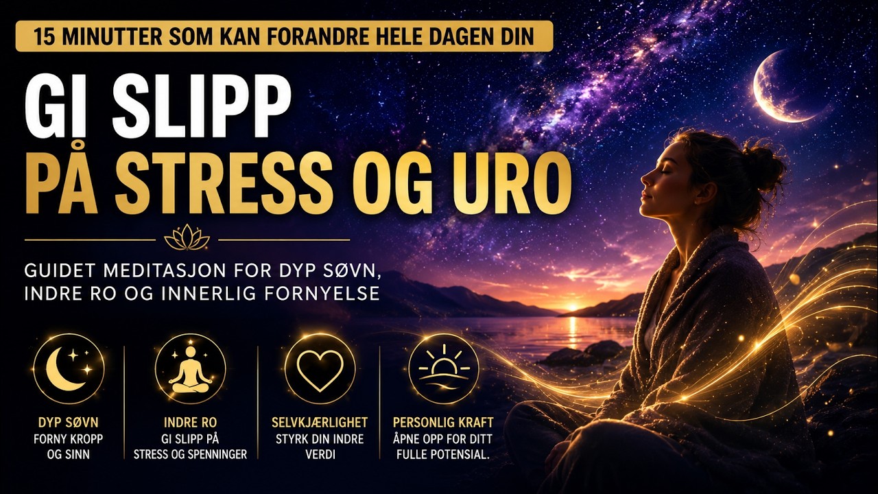 Guided Meditasjon - Dyp Søvn - Fornyelse - Gi slipp på stress og uro