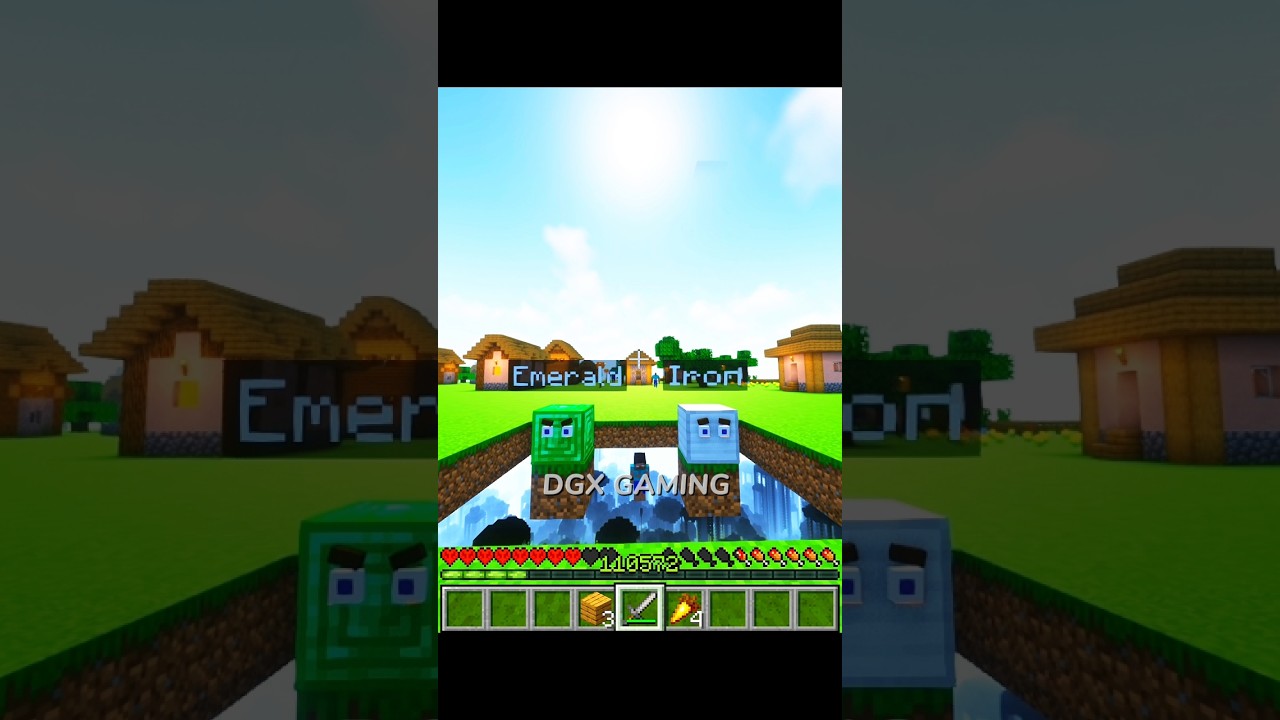 Emerald ( VS ) Iron who will win...😱 #minecraft #shorts