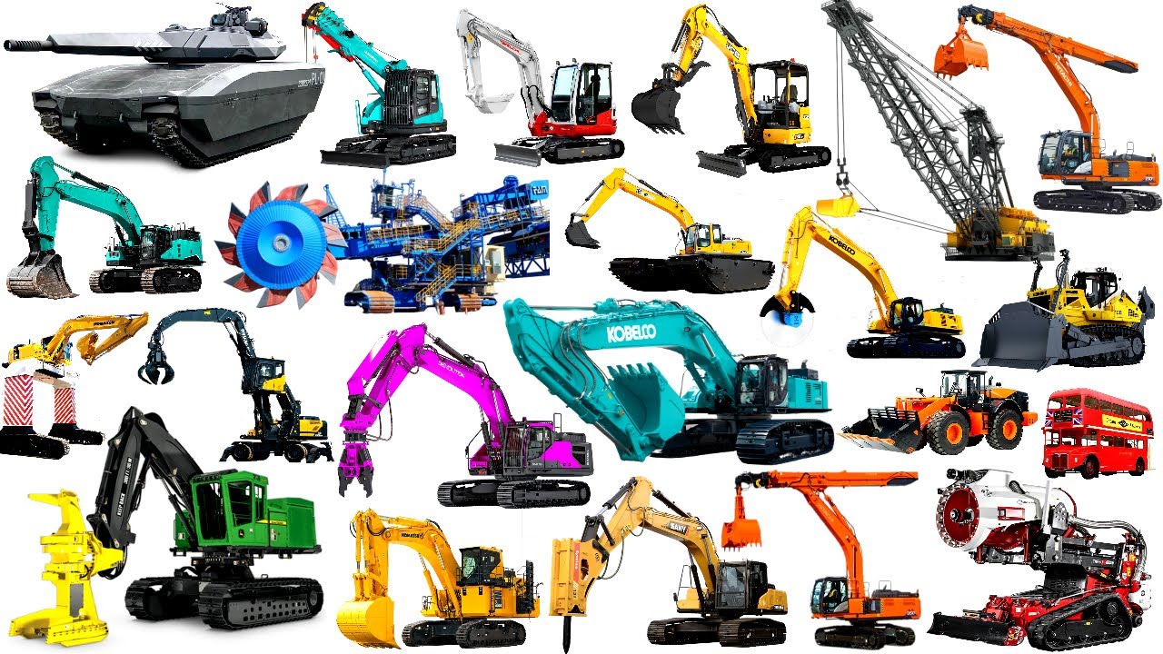 Amazing Excavator Synthetic - Máy Đào, Xe Cẩu | Excavator Demolition, Auger, Hammer, SAW #excavator