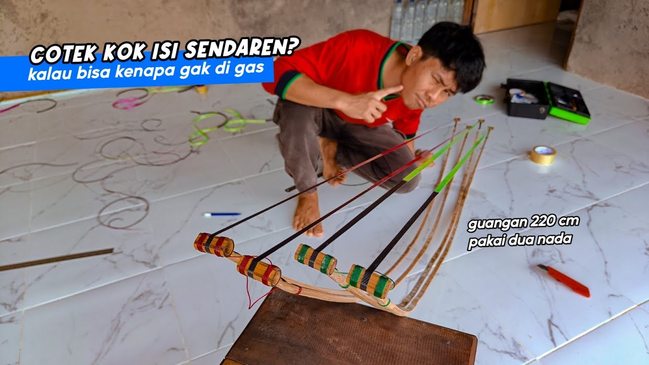 RUGI GAK DIPASANG! Aku Bikin Sendaren Suara Kencang Untuk Layangan Cotek Bunta & Hiro 310 CM