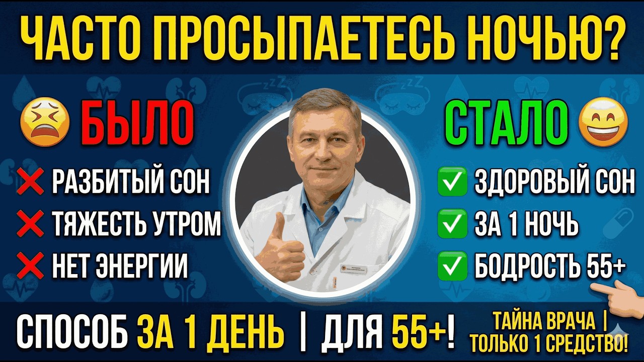 Часто просыпаетесь ночью? Способ за 1 день — обязательно для 55+