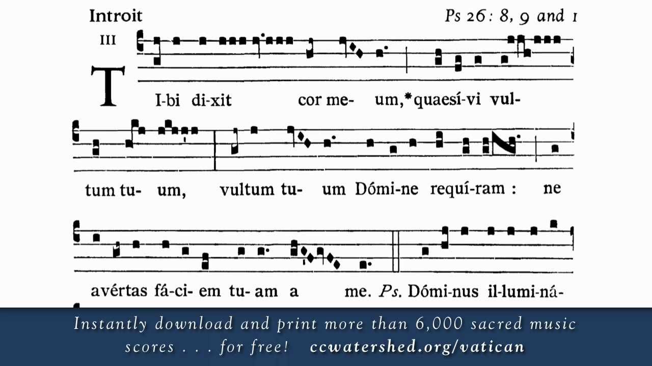 INTROIT: Tibi dixit cor meum quaesivi vultum tuum