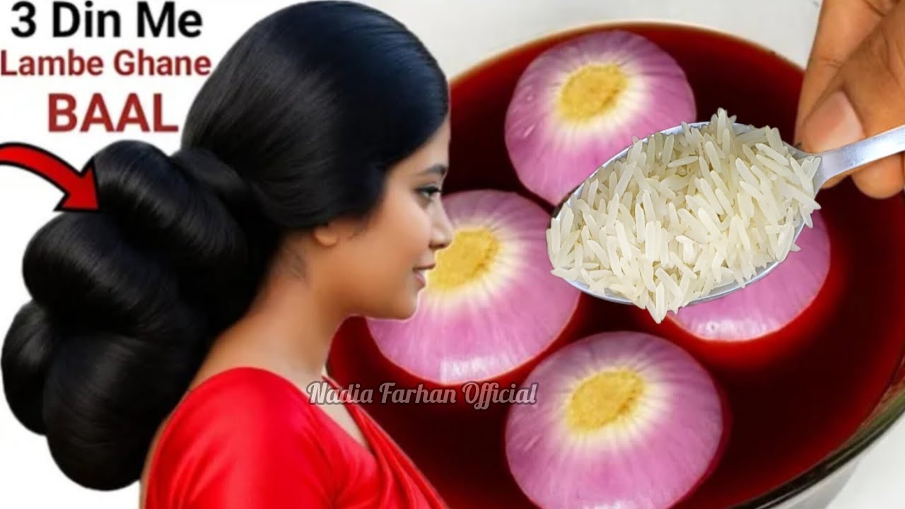 Diy Onion & Black Tea For Rapid Hair Growth😍Chai Patti Or Pyaz Se Baalo Ko Kaala Lamba or Ghana Kare