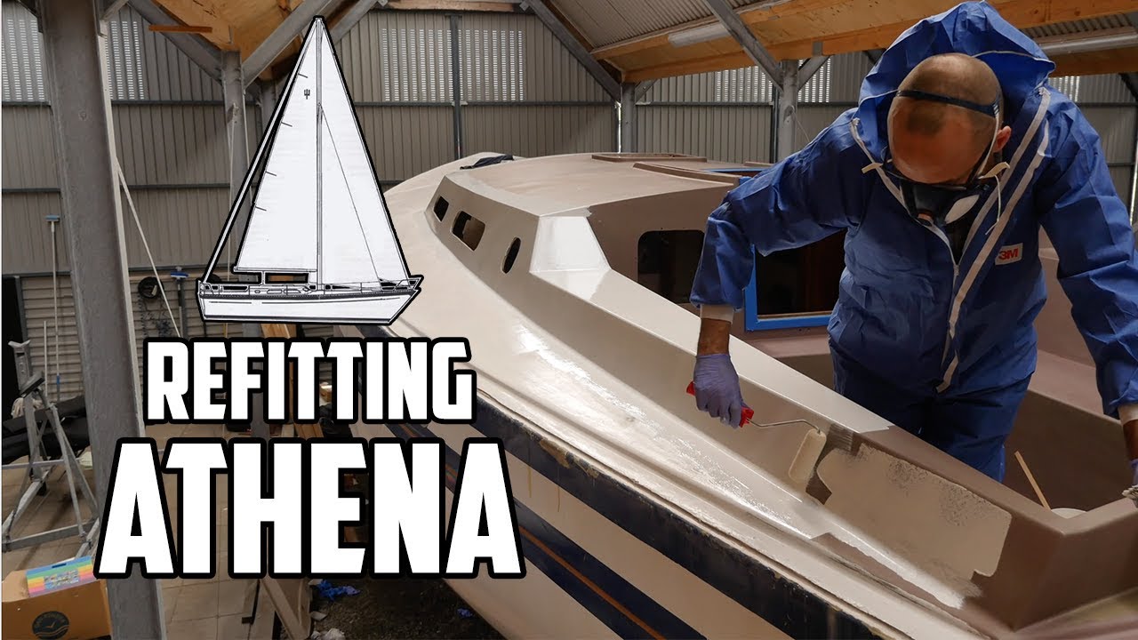 Sail Life - Painting the deck of my sailboat video 2 of 2 - DIY sailboat restoration