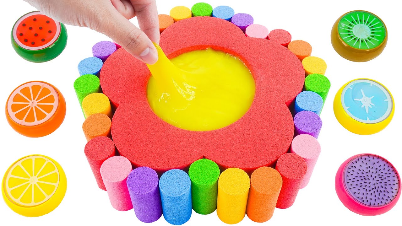 🎂✨ Video Satisfactorio | Increíble Pastel Arcoíris Hecho con Kinetic Sand 😍🌈 ASMR | Rainbown TH Sand
