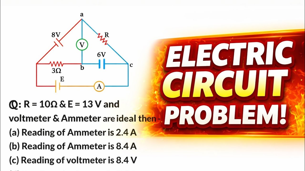 Circuit Analysis, Reading of Voltmeter and Ammeter