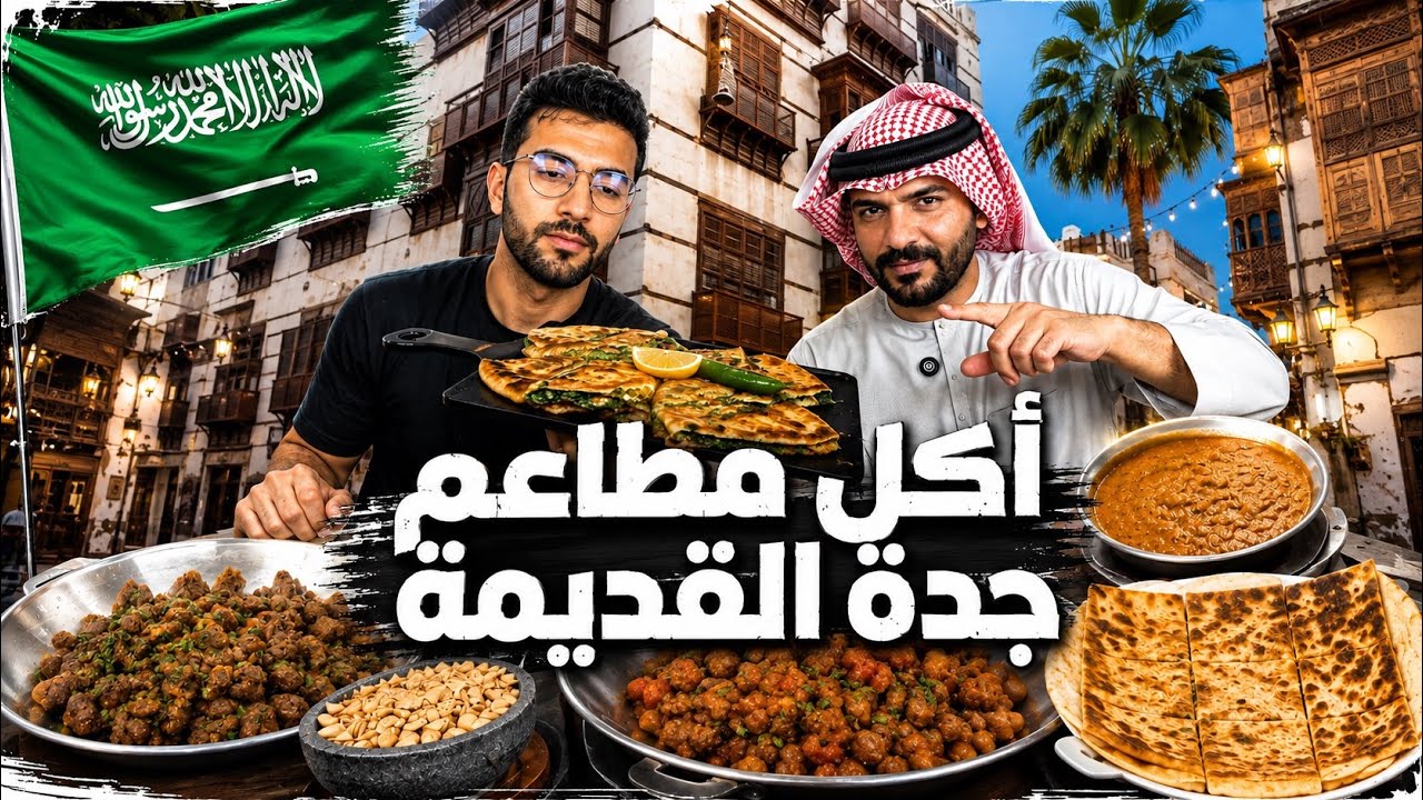 أكل شوارع جدة المجنونة 🥵🇸🇦Street food in jeddah أكلت في مطاعم عمرها 100 سنة