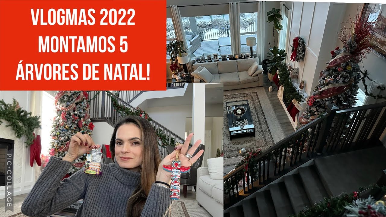VLOGMAS 2022! Montamos 5 árvores de Natal esse ano! (E todos os enfeites que comprei em 2022)
