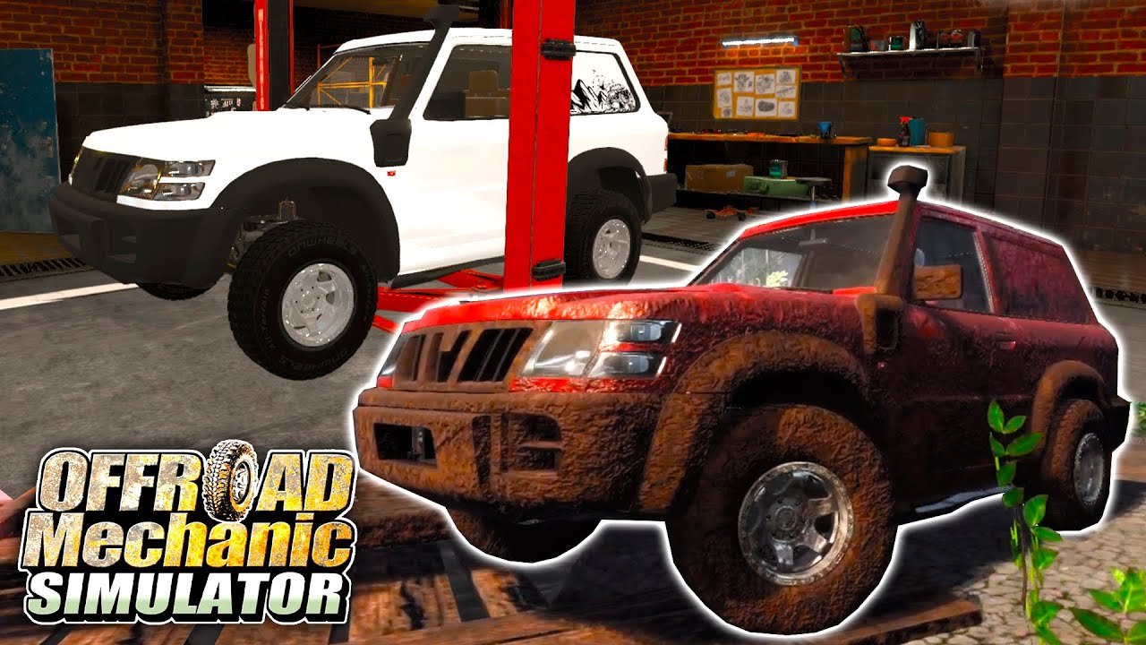 Esse jogo mistura Car Mechanic com SnowRunner! - Offroad Mechanic Simulator #1