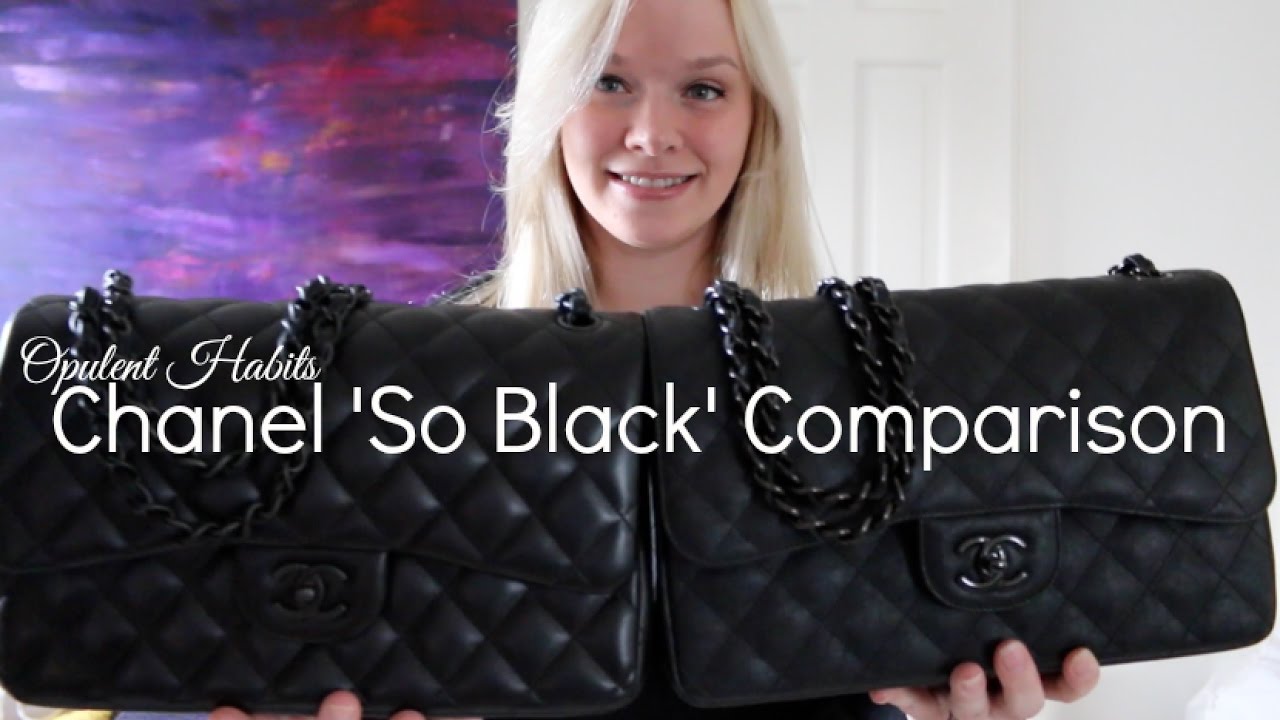 Сравнение Chanel So Black Jumbo: овчина и мятая телячья кожа | Opulent Habits