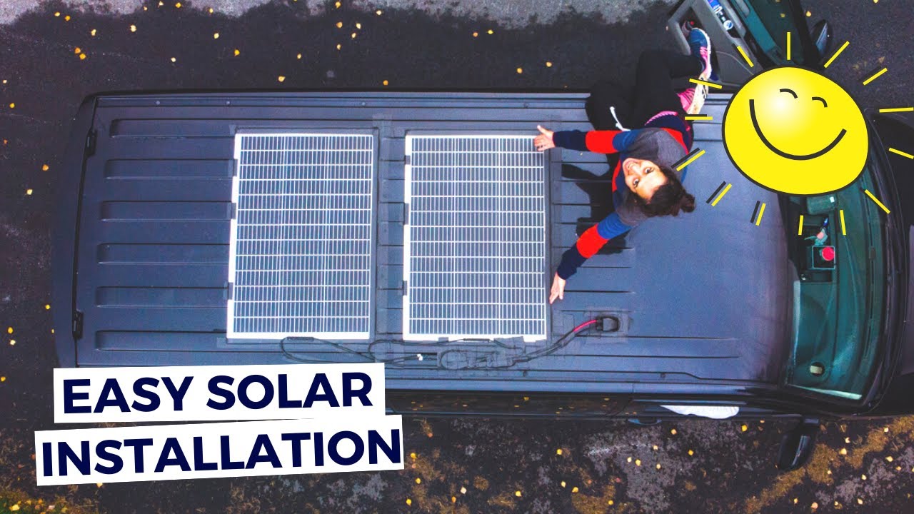 Easy Flexible SOLAR PANEL Installation on Van | VW Transporter T6 Van Conversion