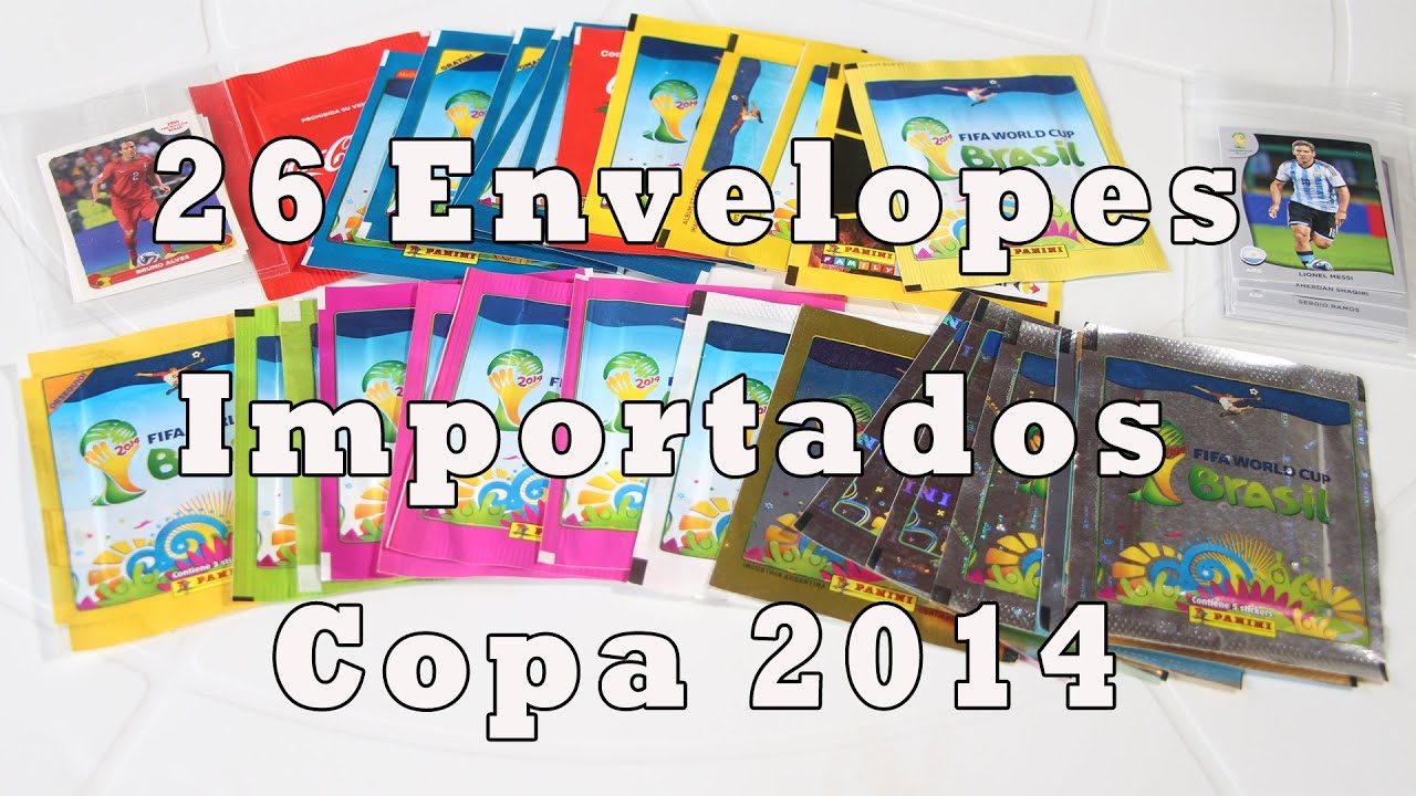 Todos os 26 Envelopes da Copa do Mundo 2014 Panini Album de figurinhas importado