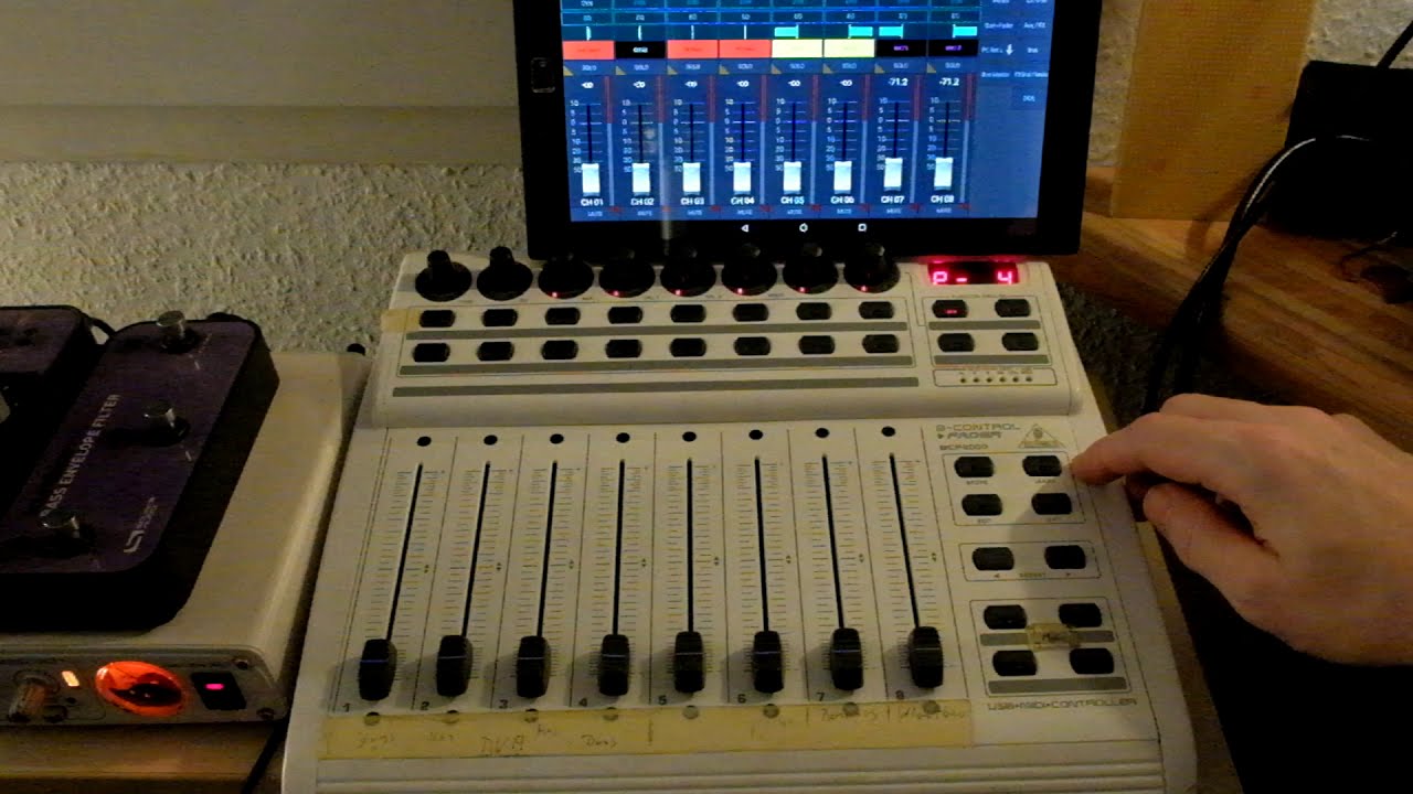 Connect BCF 2000 to Behringer XR18 via MIDI.
