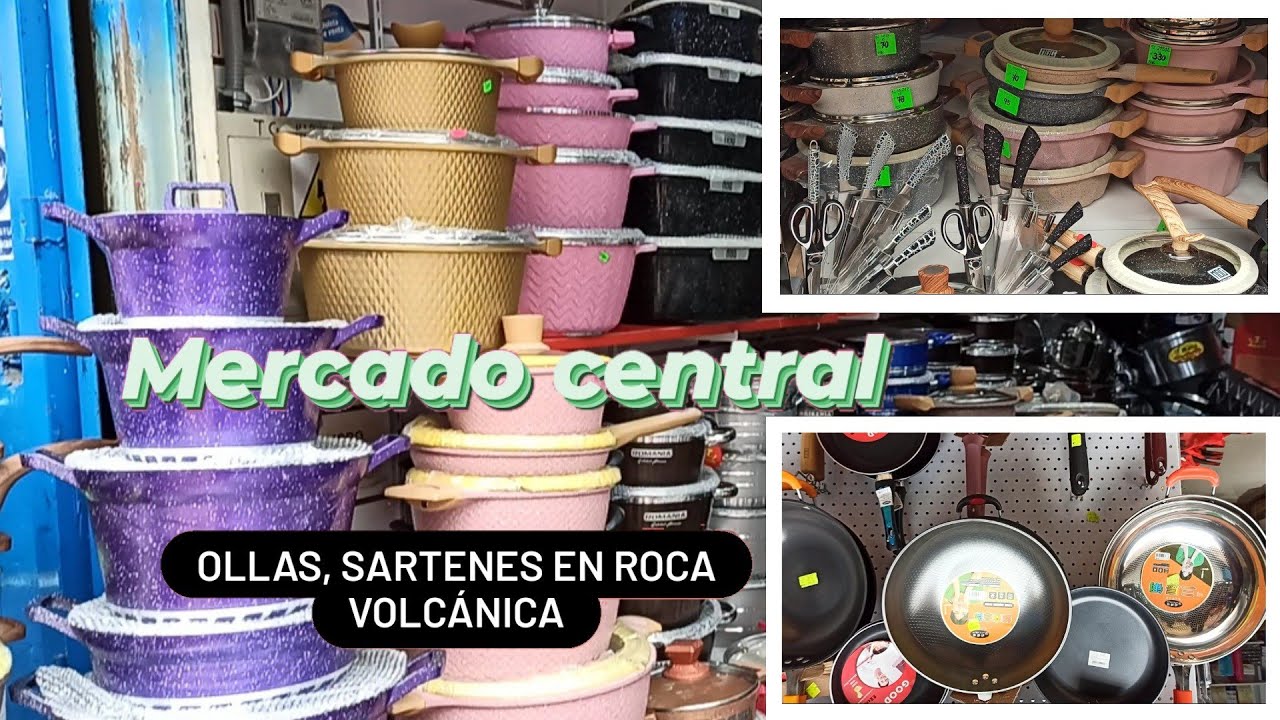 OLLAS, SARTENES EN ROCA VOLCÁNICA PRODUCTOS DE COCINA EN MERCADO CENTRAL  #luzdelunatips