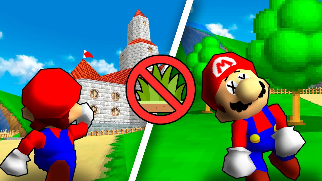 MARIO 64 pero si TOCAS el PASTO, MUERES