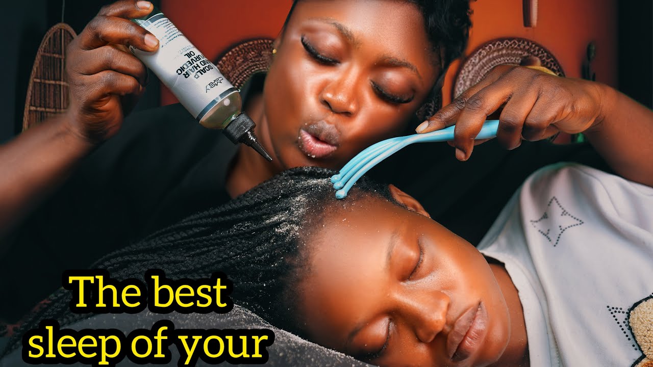 ASMR✨No Talking Scalp Scratching on Braids + Hand picking hair crust,Fake spit paint,Head Massage,