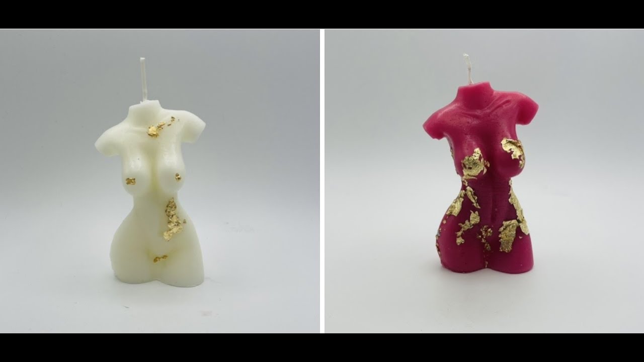 Cómo hacer velas con molde de silicona de figura de mujer | Women Body Candles