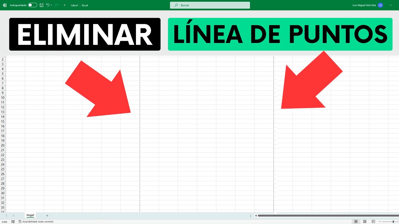 Cómo eliminar LINEAS DE PUNTOS en Excel