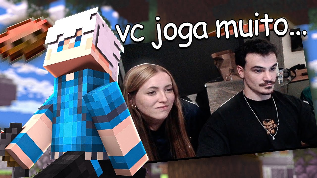 minha amiga se impressionou comigo jogando minecraft hg...