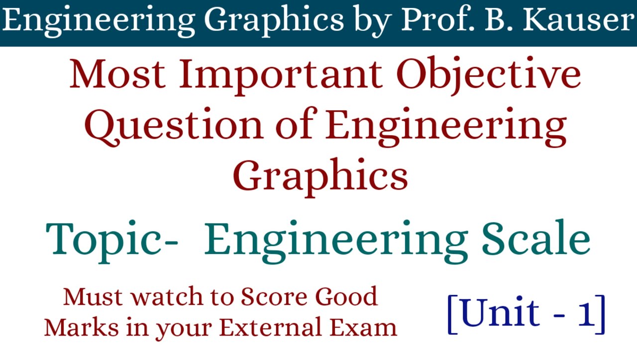 Objective Questions of Engineering Scale | Engineering Graphics | Polytechnic & Engg |  SBTE Bihar