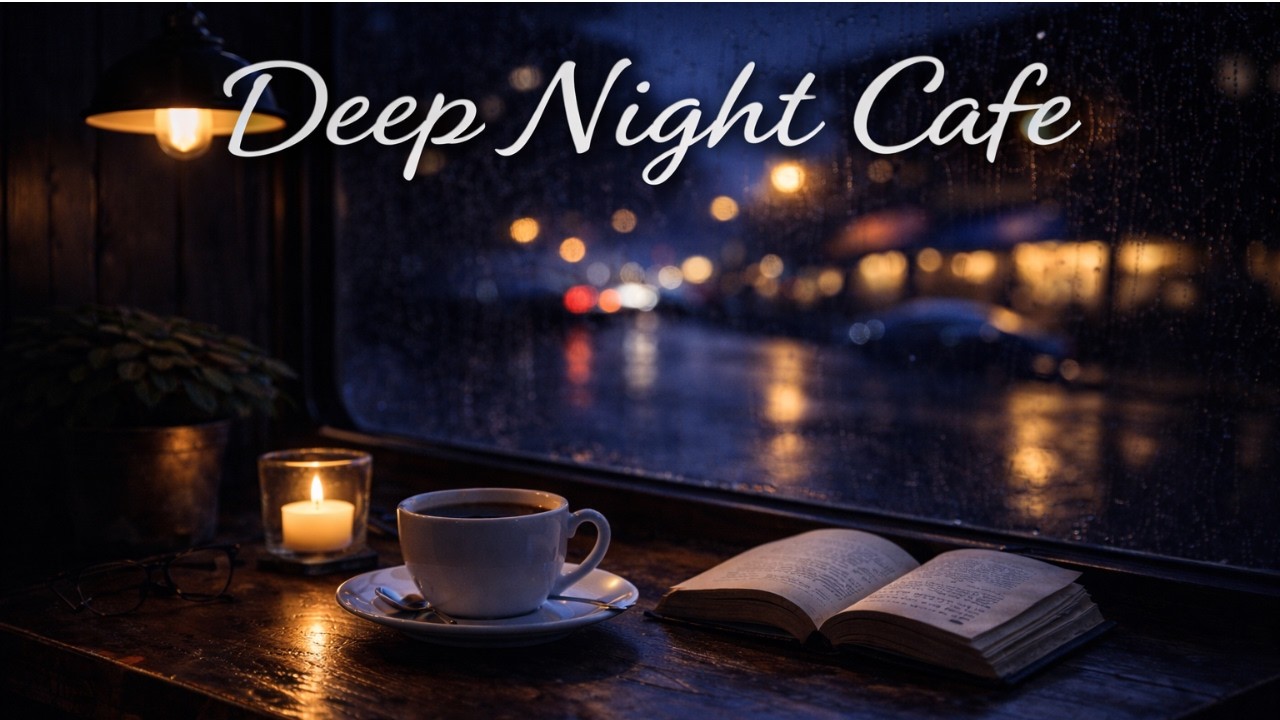 Deep Night Cafe 🌙☕ Calm & Minimal Coffee Shop Ambience | 1 Hour Relaxing Background Music