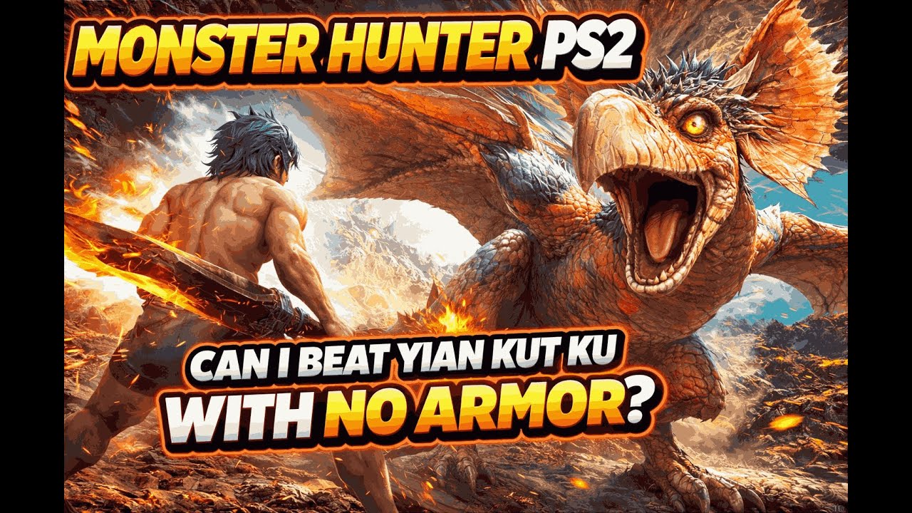 Monster Hunter PS2 – I Build my first armor and beat yian kut ku without armor | Gameplay 3