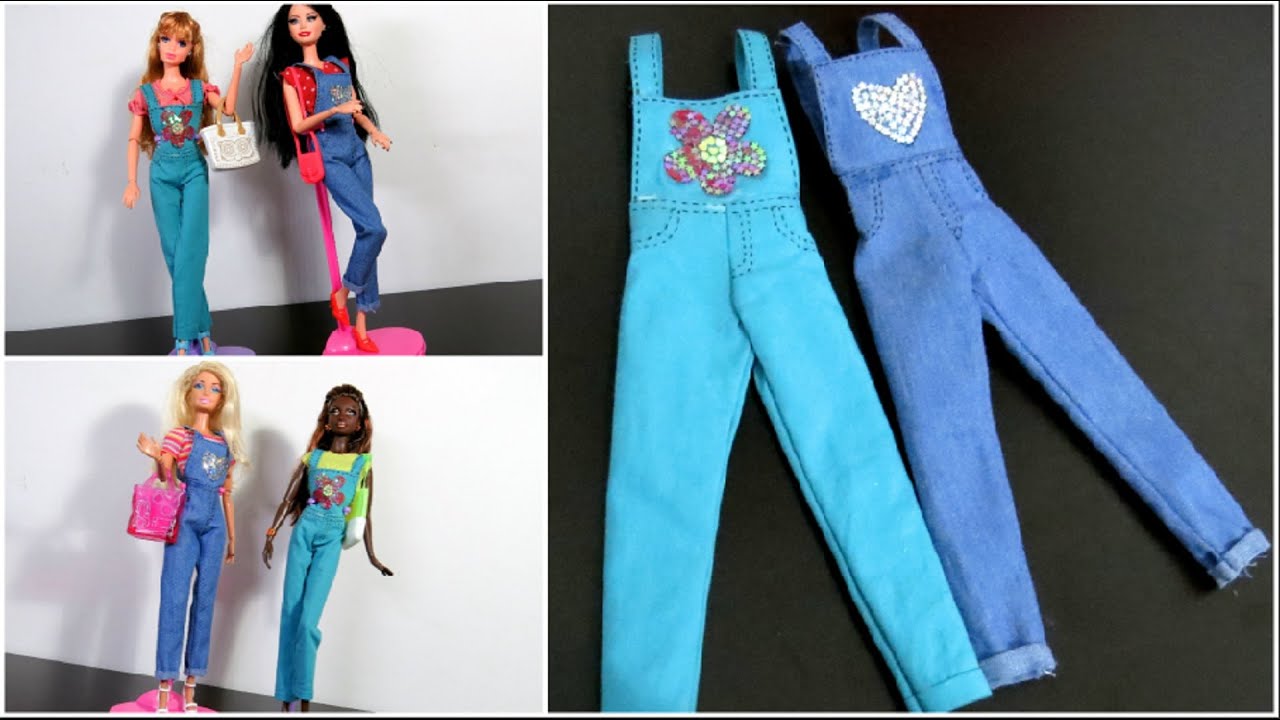 Macacão para Barbie DIY (costura ou cola)