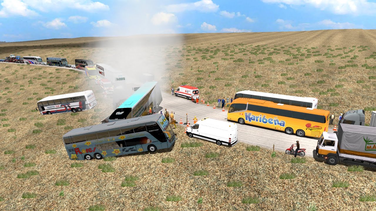 RUTAS EXTREMAS DE PERU /  CURVAS PELIGROSAS / VOLVO IRIZAR i6 ORQUESTA PAPILLON