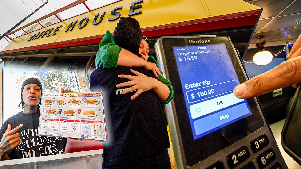 Tipping Waffle House Waitress $100 On Christmas THEN This Happened..