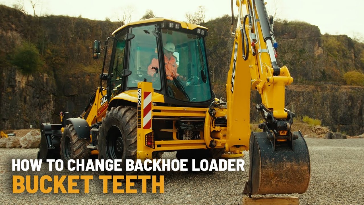 How to change bucket teeth on a JCB 3CX Backhoe Loader