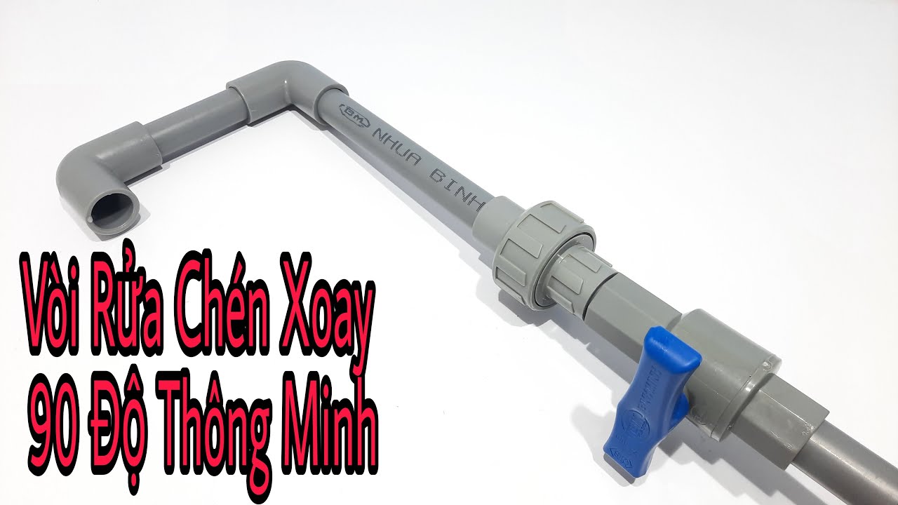 CÁCH CHẾ VÒI RỬA CHÉN PVC THÔNG MINH CÓ THỂ XOAY 90 ĐỘ | PVC Dishwasher Faucet Swivel 90 Degrees