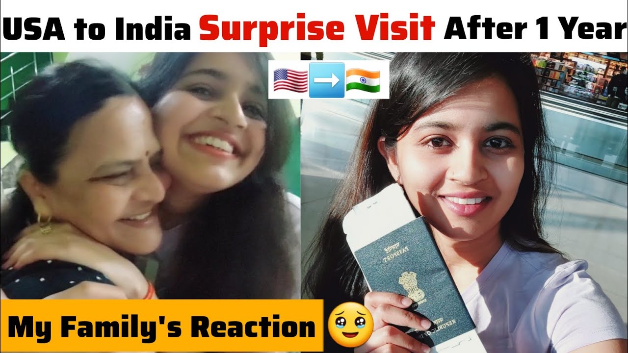 Surprise Visit To India | USA🇺🇸 To India🇮🇳 Surprise Visit | USA To India Flight Journey