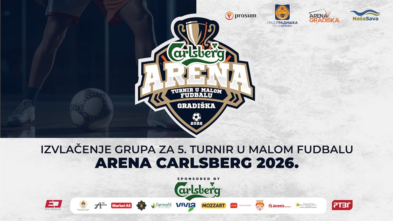 ARENA CARLSBERG TURNIR U MALOM FUDBALU 2026. | Izvlačenje grupa