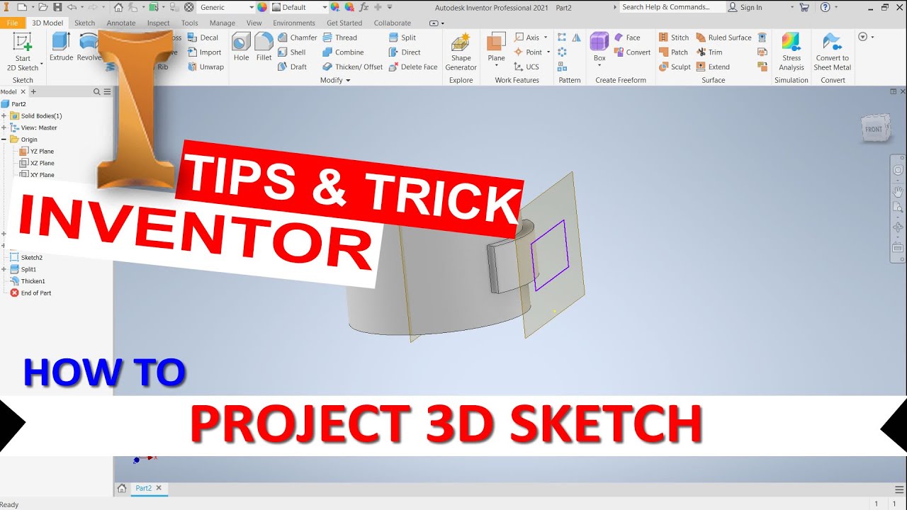 Inventor Как спроектировать 3D-эскиз